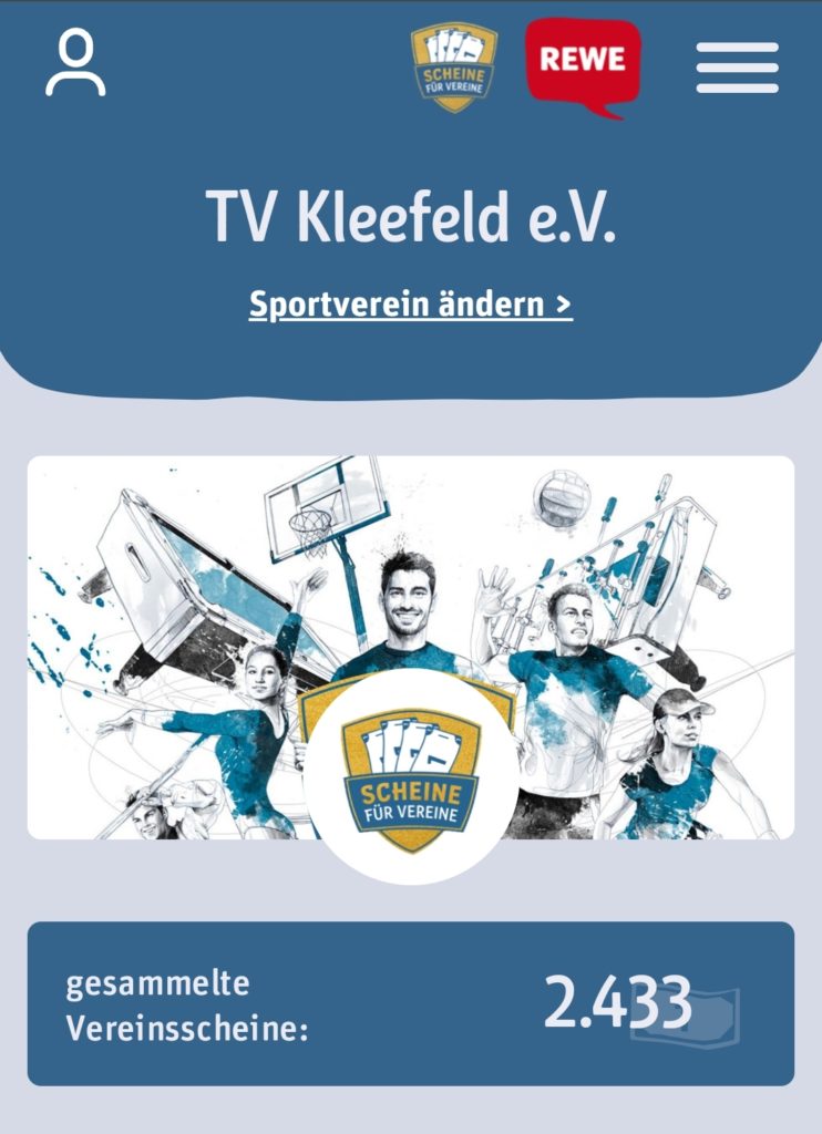 Der TVK sagt DANKE für 2.433 Vereinsscheine!