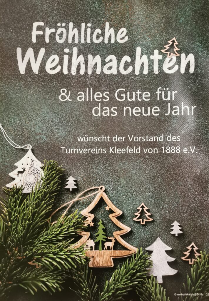 Der TVK wünscht allen Mitgliedern und Freunden des Vereins fröhliche Weihnachtstage!