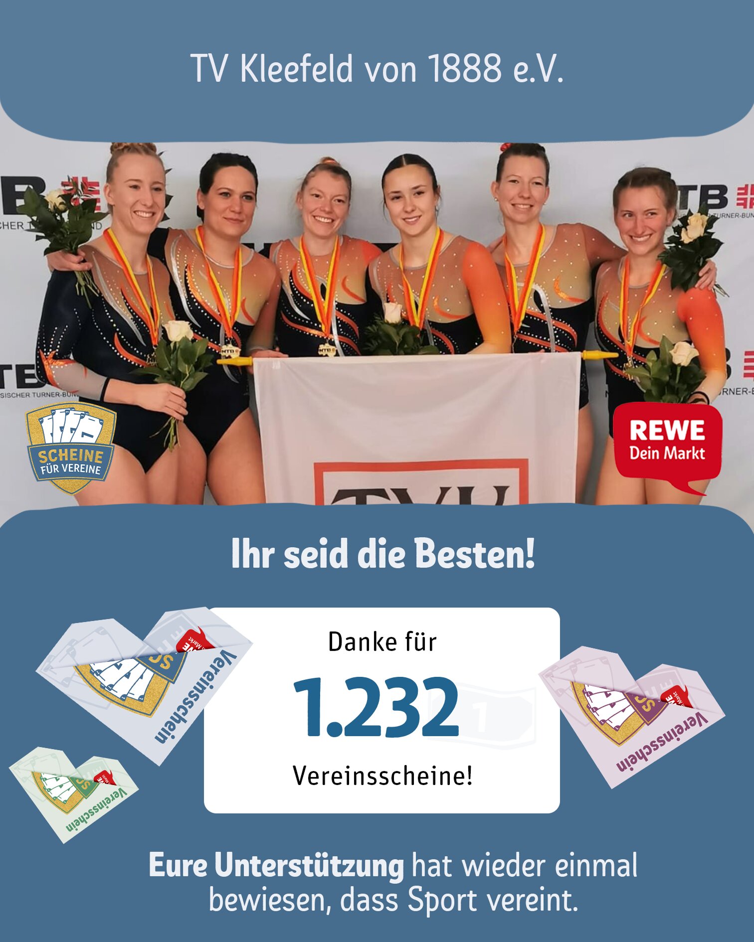 Ein herzliches Dankeschön an alle Vereinsscheine-Sammler!